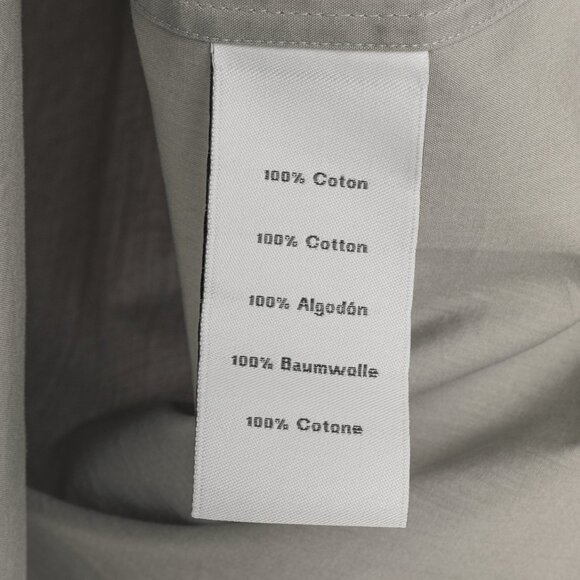 Hermes Light-Grey Cotton-Poplin Vertical-Pocket Shirt - Picture 9 of 10
